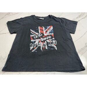 Girl Dangerous Boutique "God Save Rock & Roll" Cropped T-Shirt - Size Large
